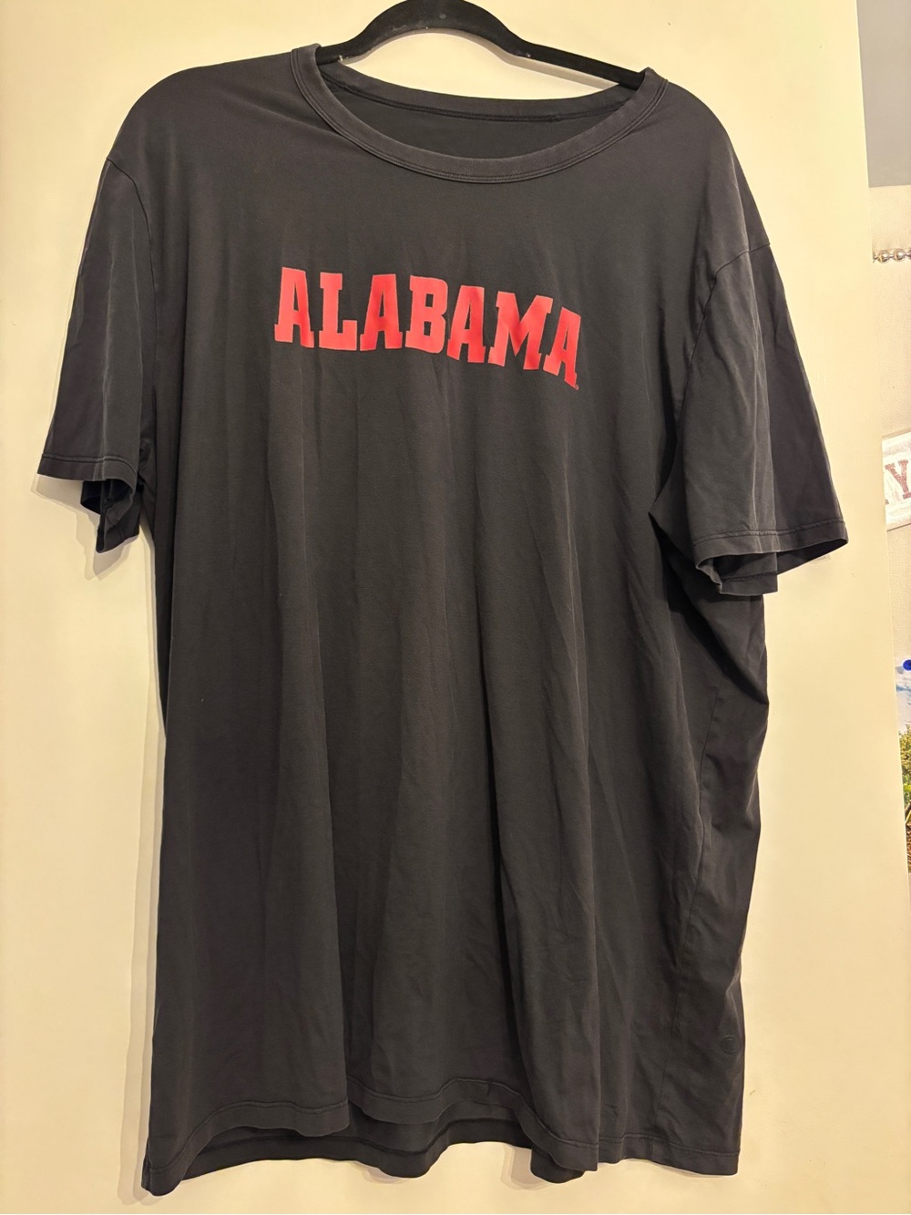 University of Alabama Lululemon Black Short-Sleeve Graphic T-Shirt Size XXL